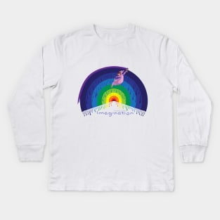 Imagining a Rainbow with Figment Kids Long Sleeve T-Shirt